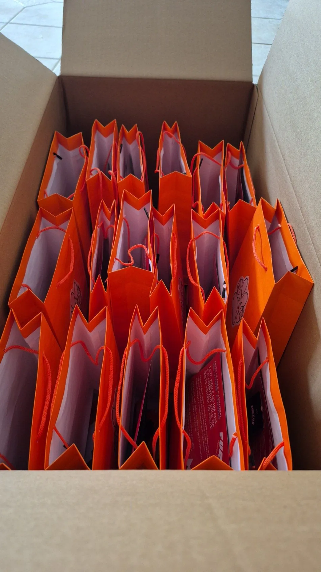 Kits prontos para serem entregues